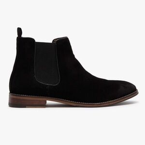 Modern Fiction” Black Suede Chelsea Boots Men, Casual Ankle Boots For Men